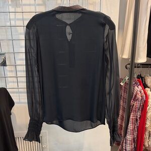 Elegant Black Sheer Blouse